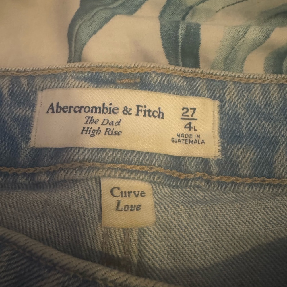 Abercrombie & Fitch Dad High Rise Curve Love Light Wash Jeans NWT​ - Picture 8 of 10